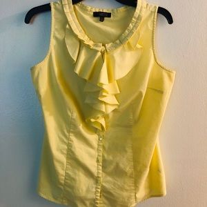 The Limited Ruffle Neck Sleeveless Blouse